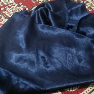 2 MITER NAVY BLUE SATIN FABRIC