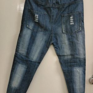 Baggy Fit Denim Jeans, Ripped Stylish