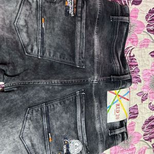 man charcoal jeans