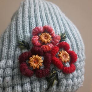 Embroidered Knitted Beanie