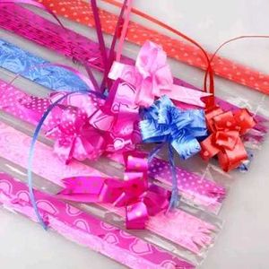 Gift Pack Decoration Ribbon Pink And Yellow Colour