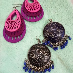 Metal , Wooden Earing