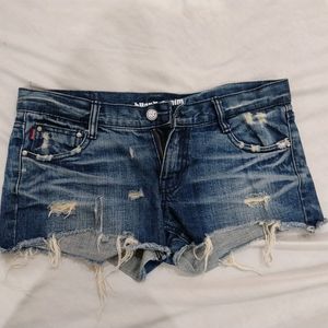 Bunny Denim Ribbed Shorts