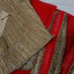 Mothi Blouse And Saree New