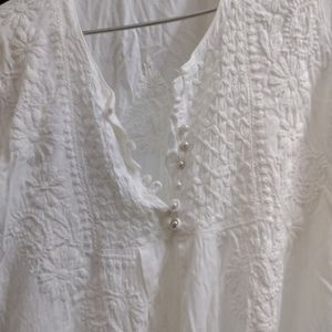 White Chikankari Kurta