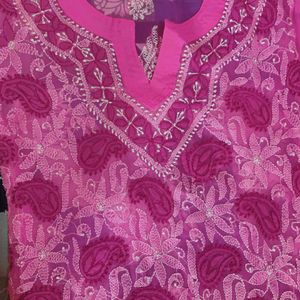 Pink Chicken Kurta