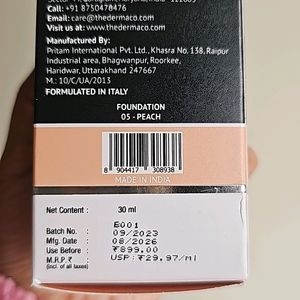 Derma Co Foundation Shade 05 Peach