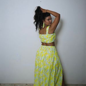 Neon Top Skirt Set