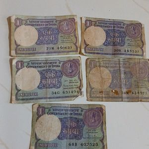 Old One Rupee Notes