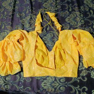 Retro Style Yellow Blouse