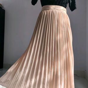 Long Pleated Skirt