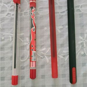 4 Red Ball Pens