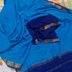 Good Condition Mysoore Silk Saree For Sale