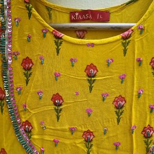 Yellow Anarkali Gown