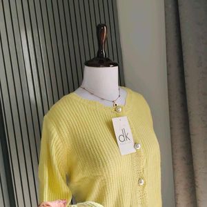 🆕 Pinteresty Pastle Yellow Cardigan