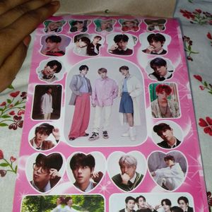 BTS Sticker Book Six Pages