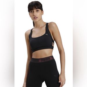 PUMAWomen Sports Lightly Padded Bra (Black)