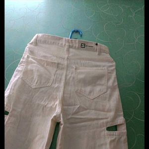 White Cargo Jeans