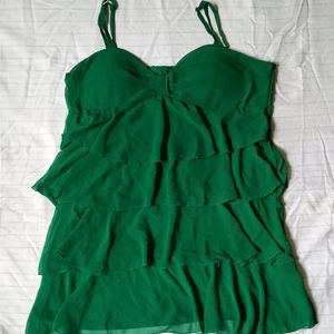 Bottle Green Padded Dress