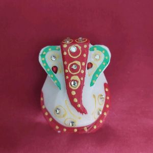 Lord Ganesha Statue with Marble Chowki