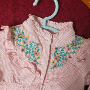 100% Cotton Babyhug Pink Frock