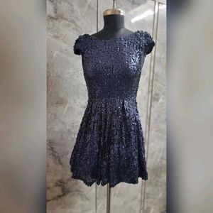 Blue Sequins Short Dress 👗