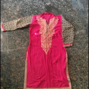 Pink Cotton Kurta