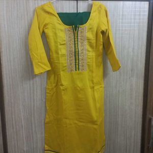 Yellow- Green Straight Kurta Set