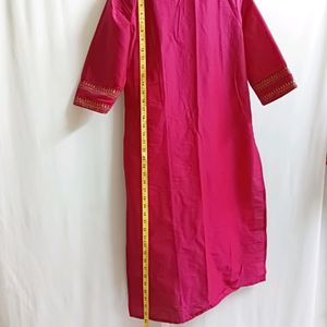 🎉50% OFF🎉Festive Kurti In Rose Pink Colour