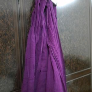 Purple Cotton Dupatta 2mtr