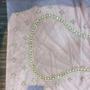 Peach Lehenga Choli Diamond Work