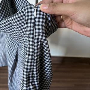 Vintage Checked Pleated High waisted Skirt