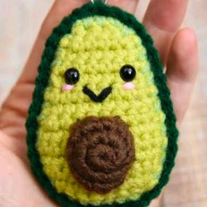 Crochet Avocado Keychain