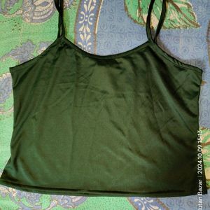 Embroidered Women Dark Green Top