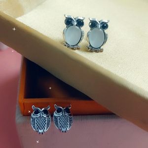 Cute Stylish Silver Little Owl Earings/Studs