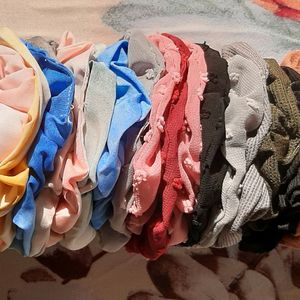 Mix Print And Color Scrunchies Set Of 20 Pieces