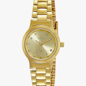 Maxima Stainless Steel Analog Gold Dial