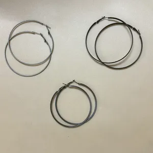 Set Of 3 Preloved Hoop Earrings