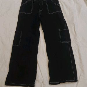 Black Cargo Jeans