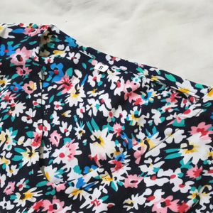 Flared Floral Dress