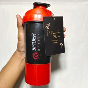 SpiderPro 500ml Gym Shaker Bottle Red