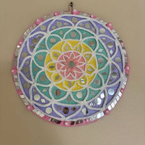 Wall hanging handmade lippan art in mandala design