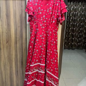 Zink London Red Floral Casual Maxi Dress