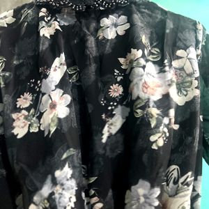 Pleated Floral Dress XXL