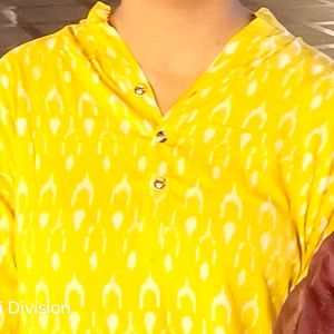 Yellow Short Kurti Type Top For Women ❤️