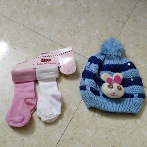 Kids Woolen Topi And Socks