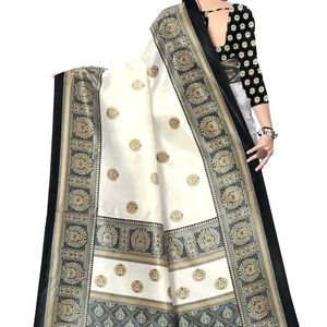 Beautiful Art Silk Saree with Blouse Piece