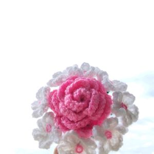 Sale Combo Of Pink Rose And Forget Me Not Flower