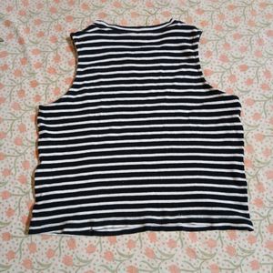 Black And White Striped Top