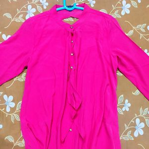 Women Pink Shirt With Back Design